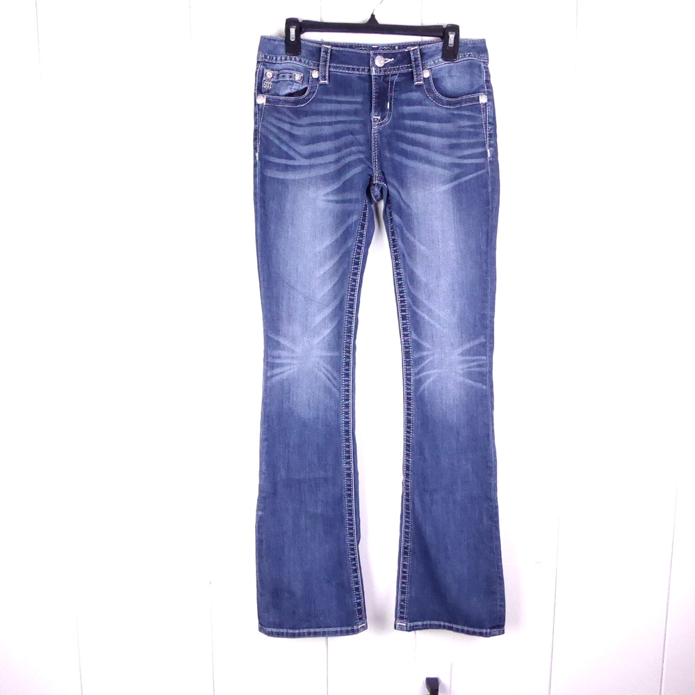 Miss Me Jeans Womens SZ 28 Slim Fit Boot Cut Flared Western Cowgirl Rodeo Casual